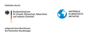 Logo: Gefrdert durch Bundesministerium fr Wirtschaft und Klimaschutz / Logo Nationale Klimaschutz Initiative
