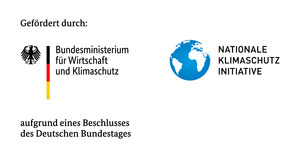 Logo: Gefrdert durch Bundesministerium fr Wirtschaft und Klimaschutz / Logo Nationale Klimaschutz Initiative